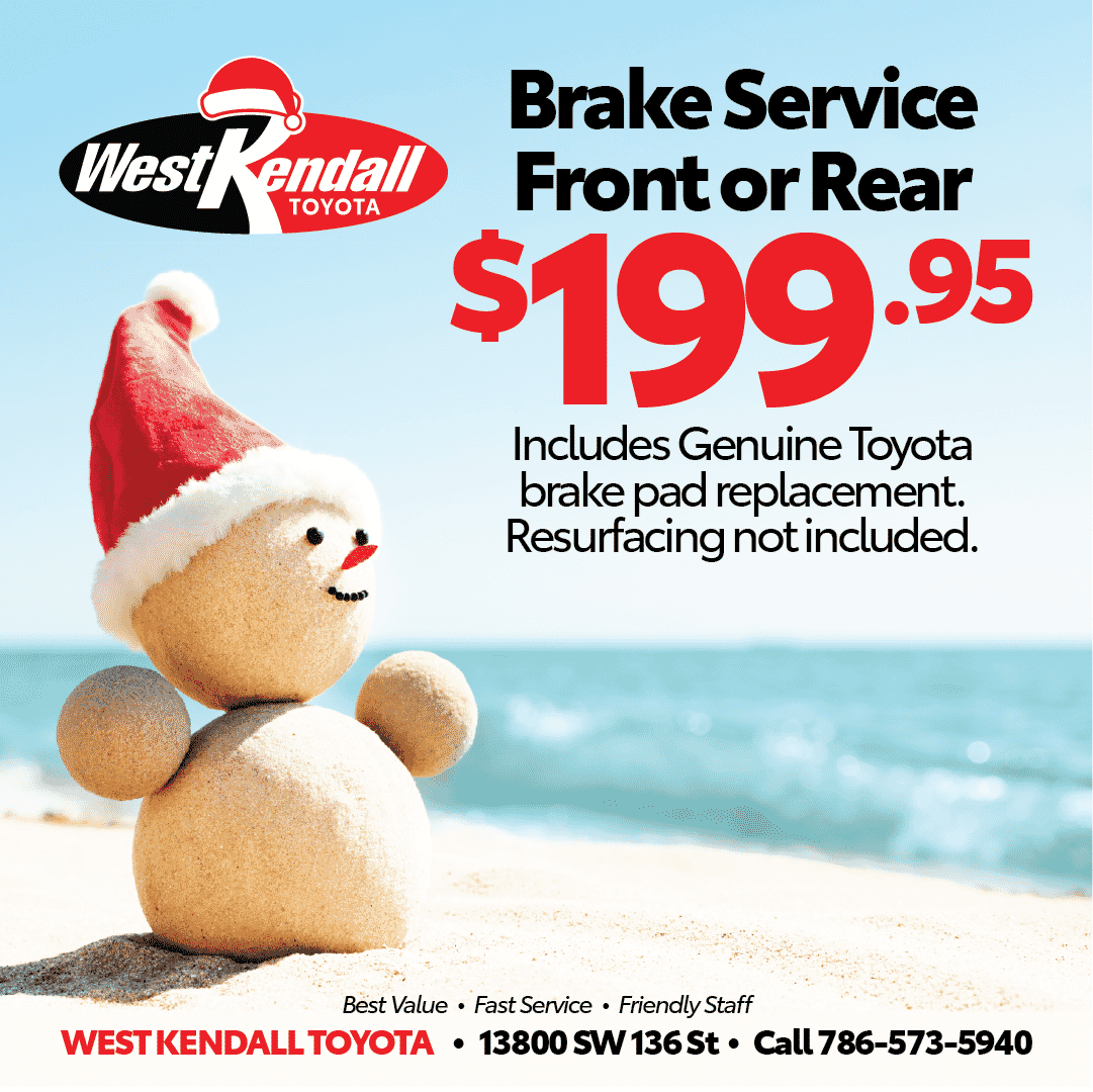 Toyota service coupons from West Kendall Toyota on 137 Ave